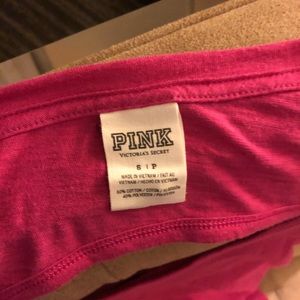 Pink -Pink long sleeve tee w/ key hole back